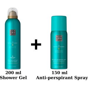 Rituals of Karma - Duo Set - Shower Gel 200 ml + Anti-Perspirant Spray 150 ml + Gift bag