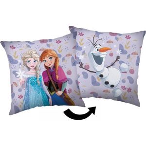 Disney Frozen Sierkussen - 35x35cm - Frozen Kussen - Elsa & Anna - Cadeau Meisje 5 Jaar - Cadeau Meisje 3 Jaar - Verjaardagscadeau Meisje - Cadeau Kind