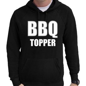 BBQ topper barbecue hoodie zwart - cadeau sweater met capuchon voor heren - verjaardag / vaderdag kado XXL