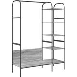 vidaXL - Kledingrek - Grijs - 120 x 44 x 160 cm - Bewerkt Hout