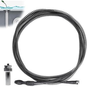 Pijpreinigingsspiraal Ø 10 mm x 5 meter - Elektrische adapters - Afvoerreiniger - Toilet - Pijpreinigingspomp .