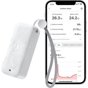 Digitale Kamerthermometer en Hygrometer - Nauwkeurige Temperatuur- en Luchtvochtigheidsmeter - Draadloos - Groot LCD-scherm - Lange Batterijduur - Slimme Thuisintegratie