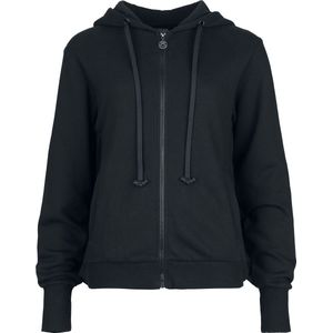 Gothicana Zwarte hoodie met vleermuismouwen en steekzakken - Dames - S