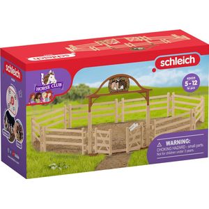 schleich HORSE CLUB - Paardenwei met toegangspoort - Accessoires - Kinderspeelgoed voor Jongens en Meisjes - 5 tot 12 jaar - 42434