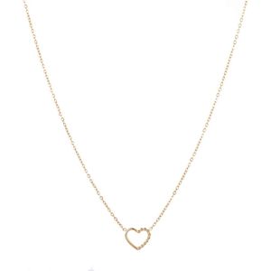 Go Dutch Label Collier open hart klein Goud