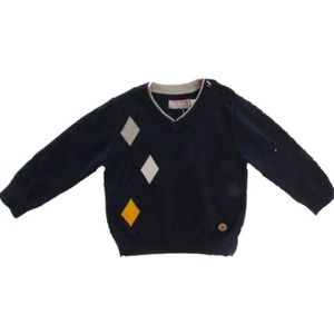 Boboli Jongens Gebreide Trui -Navy Blasuw  Maat  -  12m/80cm