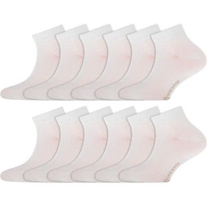 Kindersokken | Sneakersokken | Kleur: Wit | Merk: Yellow Moon | Maat: 19 t/m 42 | 12 Paar