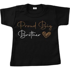 Grote broer shirt-bekendmaking zwangerschap-proud big brother-Maat 74