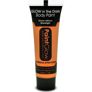 Paintglow | Glow in the dark face & body paint - ORANJE - Koningsdag - Voetbal