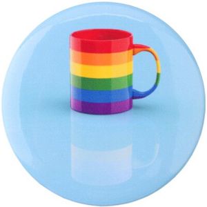 GoedeDoelen.Shop | Button The Rainbow Cup (c.a. 45 mm) | Button | Pride | Rainbow | LGBTQ | Statement Button | Cadeautje