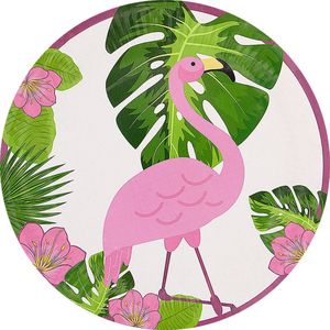 FUNIDELIA 8 Flamingo Borden 23cm - Verjaardag versiering voor meisjes