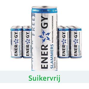 Slammers Energy drink - Energiedrank - suikervrij - sleekcan - 24x25 cl - NL