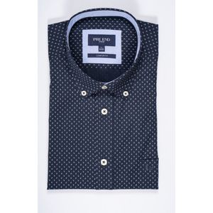 Pre End heren overhemd - blouse - lange mouwen - 100557 - navy print - Napoli - maat 6XL