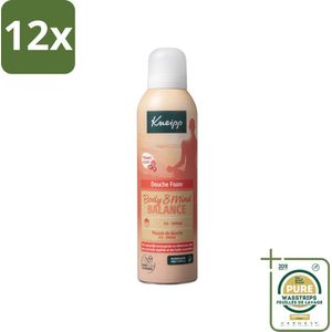 Kneipp - Douche schuim - Body & Mind Balance - Iris & Vetiver - 200 ml - Voordeelverpakking - 12 stuks - Balans - Iris