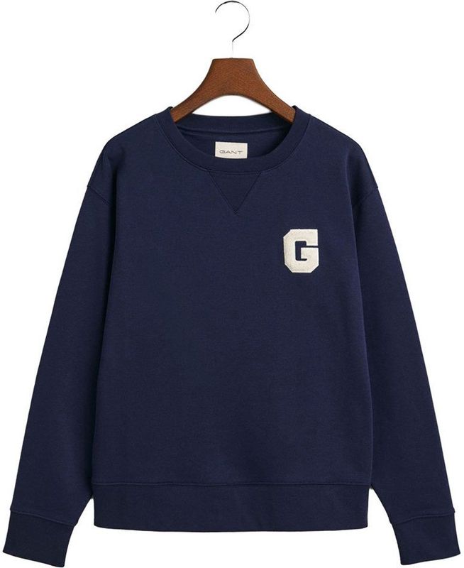 Gant - G Badge Sweatshirt - Blauw - Regular Fit