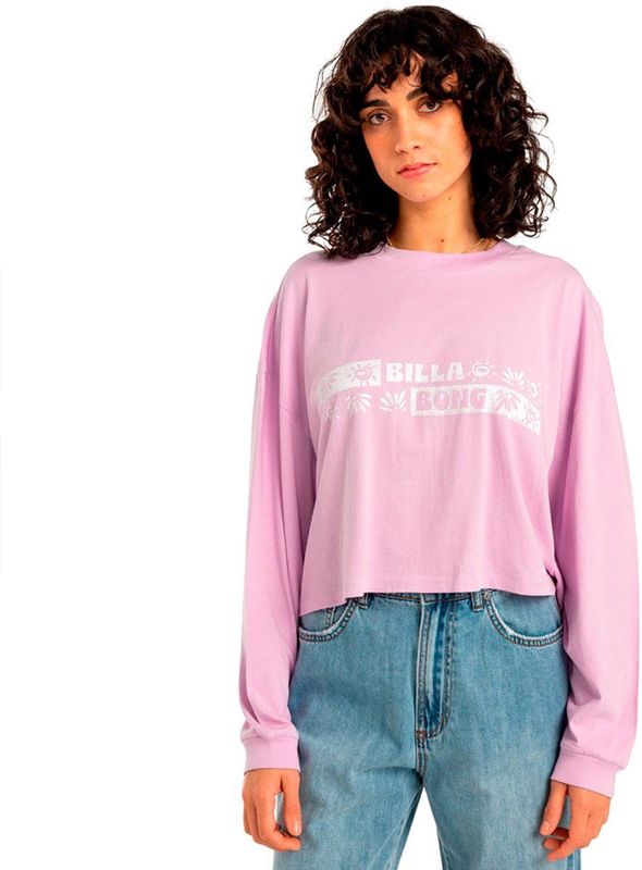 Billabong Easy Days T-shirt Met Lange Mouwen Roze M Vrouw