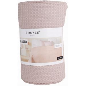 Smukee Dekoratieve Plaid - Poederroze, Polyester, 200x220 cm