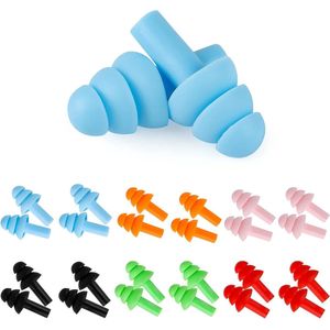 Allecto Plus - Siliconen Oordopjes Set voor Volwassenen | Zwemmen, Slapen, Gehoorbescherming | 12 Paar | Watersporten | Douche