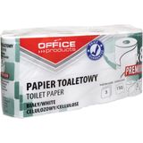 Toiletpapier 3-laags 64 rol (8 x 8 rollen) OFFICE Products Premium WC papier 100% cellulose, 150 vel per rol, 15 meter