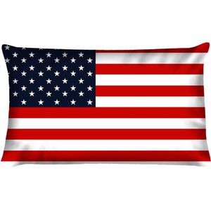 Buitenkussen Hollands Glorie rood wit blauw waterafstotend 40x60cm Amerikaanse vlag