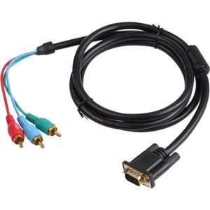 1,5 m VGA naar RGB-kabel (zwart)
