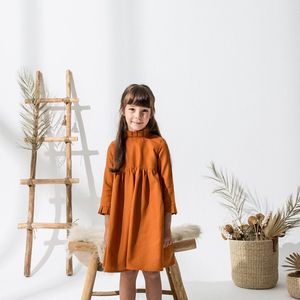 Meisjes Jurk - Orange - Handmade - 100 % Katoen - Kinderkleding - Elisa Jurk - Kinder Jurk - De Linde Kids - 2-3 Jaar - Meisjeskleding - Kids - Koningsdag