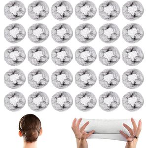 Allecto Plus - Haarnet, 30 stuks, onzichtbaar, geschikt voor bioscoop, televisie, dans, verpleegsters, zwart