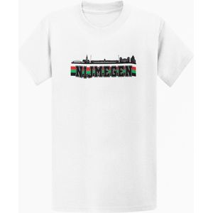 NIJMEGEN - PREMIUM VOETBAL SUPPORTERS T-SHIRT - WIT MAAT S