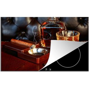 KitchenYeah® Inductie beschermer 81.2x52 cm - Whiskey - Fles - Karaf - Kookplaataccessoires - Afdekplaat voor kookplaat - Inductiebeschermer - Inductiemat - Inductieplaat mat