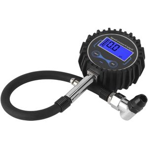 Bandenspanningsmeter 200PSI - LCD Display, 4 Eenheden, Voor Auto en Motorfiets