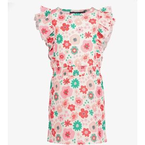 TwoDay meisjes jurk roze met bloemenprint - Maat 98/104