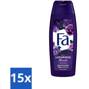 15 x Fa - Luxurious Moments - Douchecrème - Roze Viooltjes - 250 ml - Fa Douchecrème