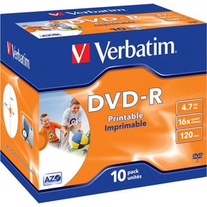 Verbatim 43521 DVD-R Wide Inkjet Printable ID Brand