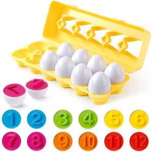 Matching Eggs kinderspeelgoed - Spelletjes voor kinderen - Speelgoed eieren - Speelgoedeten- en drinken - Educatief - Kunststof - multicolor