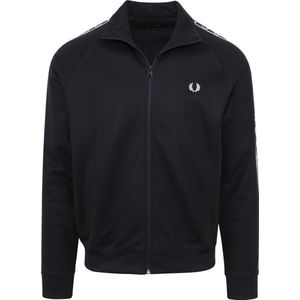 Fred Perry - Taped Track Jacket Carbon Donkerblauw - Heren - Maat XXL - Modern-fit