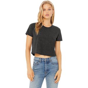 Shirt Bella shortline basic donkergrijs L