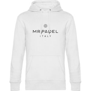 Mr Padel Italy - Witte Hoodie Maat S - Unisex hoodies met capuchon