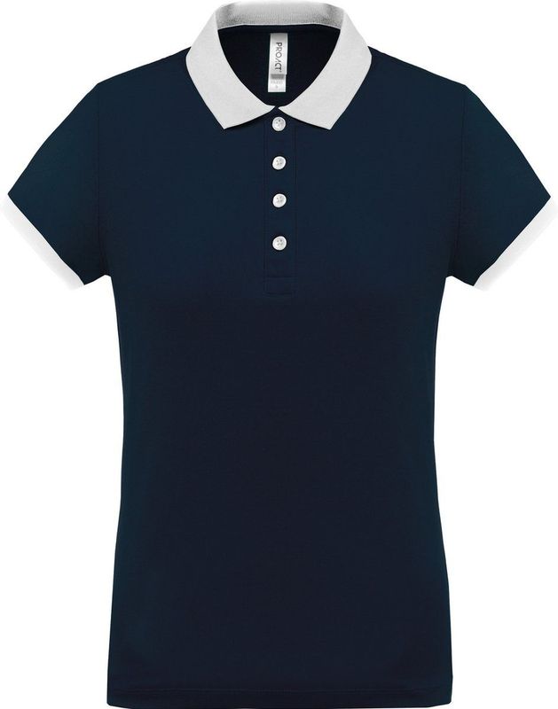 Proact - Damessportpolo - Sporty Navy/White - Korte Mouwen