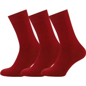 Bamboo Basics Bordeaux Sokken Beau - 3-pack - Maat 35-40 - Bamboe Sokken - Normale Sokken