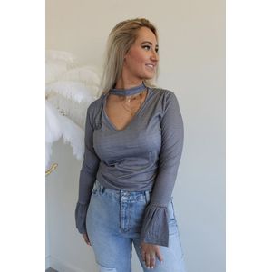 Celine Top | Grijs | Maat L | Meerdere kleuren en maten verkrijgbaar