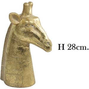 Countryfield - Giraf - Beeld - Polyserin- Goud - 28cm - Decoratie