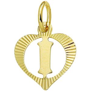 Goud Hanger Letter I Hart 14 karaats