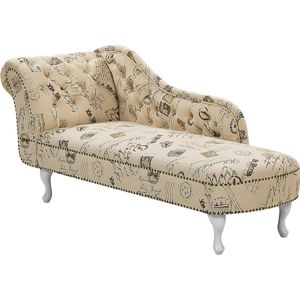 Linkszijdige chaise longue NIMES Stof Beige