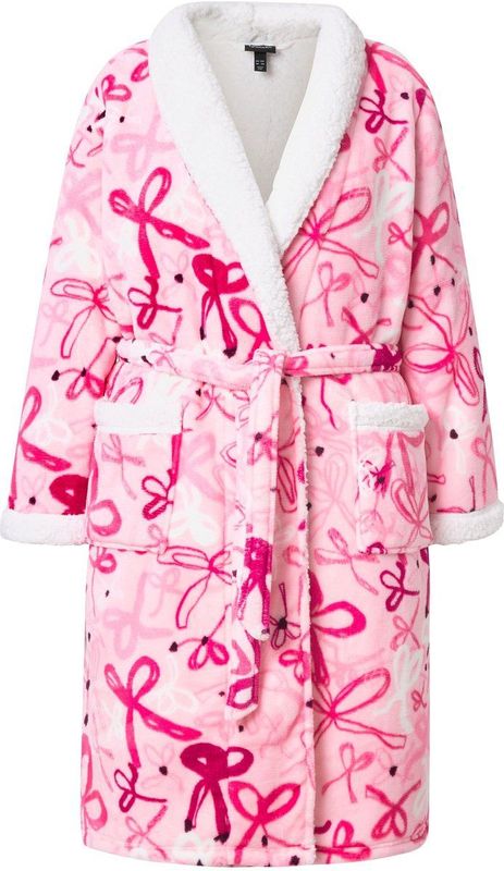 Ulla Popken Badjas lang  lichtroze