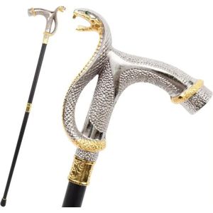 Livano Opvouwbare Wandelstok - Inklapbare Wandelstok - Wandelstok Opvouwbaar - Wandelstokken Verstelbaar - Loopstok - Mannen - Vrouwen - Slang