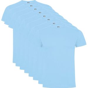 8 Pack Roly Dogo Premium Heren T-Shirt 100% katoen Ronde hals Licht Blauw, Maat 3XL