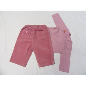 petit bateau , kledingset , meijse, lange broek + tshirt lange mouw , rose , 3 maand 60