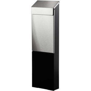 Vrijstaande brievenbus Bobi Holiday zwart/ RVS