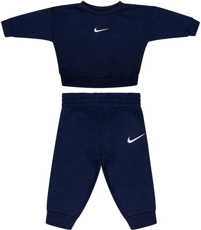 Nike - NKN Essential Fleece Crew Set - Joggingpak - Midnight Navy - 2-delig