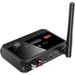 Bluetooth 5.3-ontvanger, volumeregeling, LED-display, lage latentie en ruisonderdrukking, Bluetooth-adapter voor audioapparaten, thuisstereo